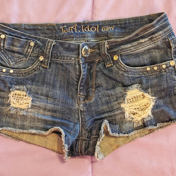 L.A Idol USA Demin Short Woman - Picture 1 of 3